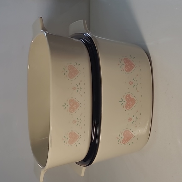 Vintage corningware pink heart pattern A-2-B. A-3-B one pyrex lid - Picture 5 of 7